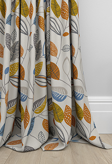 Forest Leaves, Tangerine - Made to Measure Curtains